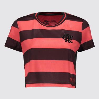 Imagem de Cropped Flamengo Logo Feminino Listrado - Coimbra, M