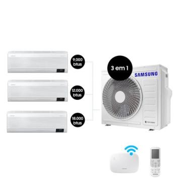Imagem de Ar Condicionado Tri-Split Samsung WindFree 24.000 BTUs (Hi Wall 9 e 12
