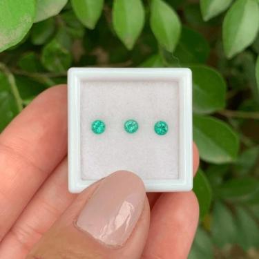 Imagem de 3ø Esmeralda Brilhante ø3,25mm 0,43ct - SP GEMAS