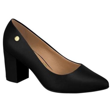Imagem de Sapato vizzano feminino scarpin salto grosso 1290.500.7286, Preto, 38