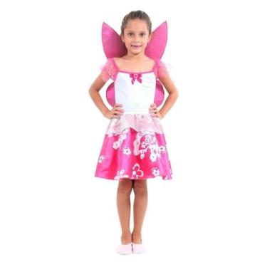 Imagem de Fantasia de Fada das Flores Infantil de Carnaval - Sulamericana, Rosa,