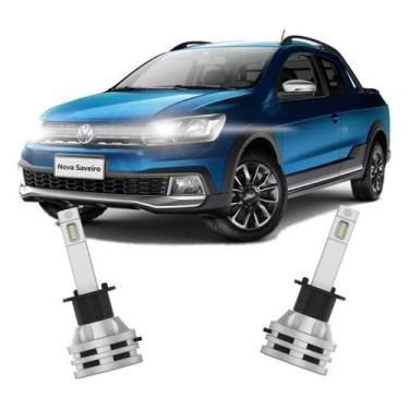 Imagem de Par Lâmpada LED Farol Alto Saveiro Cross 2017/2022 6500K Haloway
