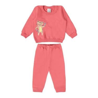 Imagem de Conjunto Estampado Moletom Malwee Kids Infantil Menina Inverno-CORAL-T