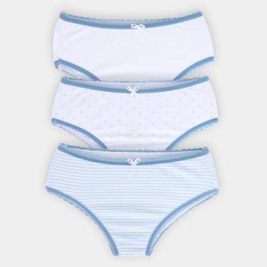 Imagem de Kit Calcinha Infantil Lupo Lobinha Básica 3 Peças