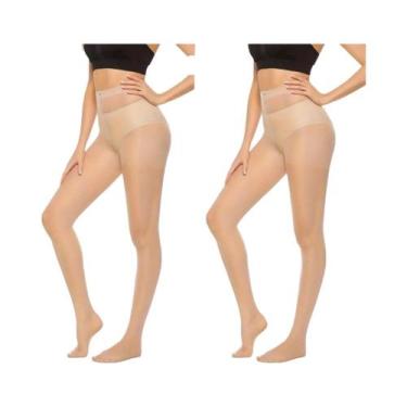 Imagem de Meia-calça Feminina De Seda Anti-engate, Ajuste Slim, Alta Elasticidad