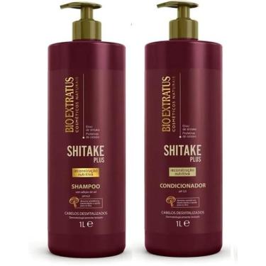 Imagem de Kit Bio Extratus Shitake Plus Shampoo 1L + Condicionador 1L