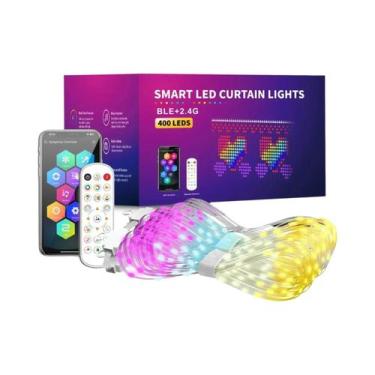 Imagem de Luzes De Cordão LED Inteligentes Com Controle De Música Bluetooth RGBI