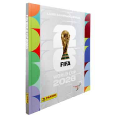 Imagem de Álbum de Figurinhas Copa do Mundo 2026 Panini Capa Dura Prata 112 Páginas