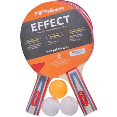 Imagem de Kit Tenis De Mesa Poker Effect Vermelho, Vermelho, Único
