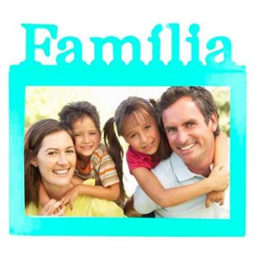 Imagem de Porta Retrato Família 20x15cm Verde - Gici Decor