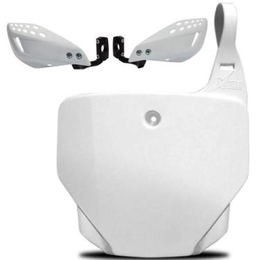 Imagem de Kit Protetor de mão Honda Crf 230 + Number plate Frontal Moto Trilha c