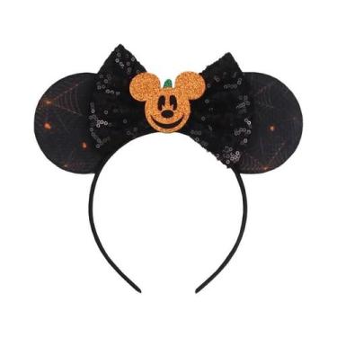 Imagem de Tiara De Orelhas De Rato Para Mulheres Com Lantejoulas E Laço, Acessór