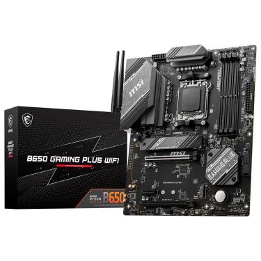 Imagem de Placa Mãe MSI B650 Gaming Plus Wi-Fi com Socket AM5 e DDR5 com Suporte para Ryzen 7000 e Wi-Fi 6E Preta