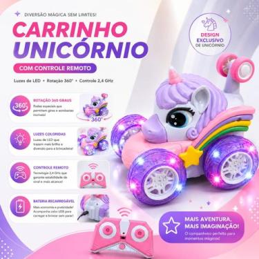 Imagem de Carrinho de Controle Remoto Unicórnio ToyKing UniKart 360 Stunt com Lu
