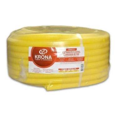 Imagem de Eletroduto Corrugado PVC 20mm x 10m Amarelo Krona