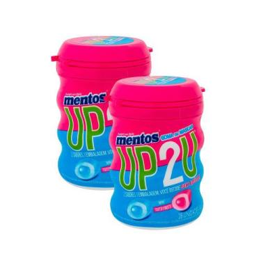 Imagem de Kit 2 Chiclete Mentos UP2U Sabor Tutti Frutti Sweet Mint Sem Açúcar 56
