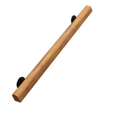 Imagem de Pkfinrd Corrimãos de madeira industriais corrimãos escadas, parapeito balaustrada para varanda kit de suporte trilho para corrimão de escadas dentro do lado de fora do corrimão de acesso hospitalar de casa (tamanho : 300 cm)