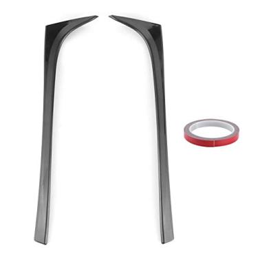 Imagem de Asa lateral janela traseira, spoiler de janela lateral, anticorrosão atualizada, 3 cores, acessório de carro opcional de alta qualidade para MK7 MK7.5 2014-2018 (preto brilhante)