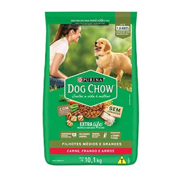Imagem de Ração Cães Filhotes Médios e Grandes DOG CHOW Carne e Frango 10,1kg (Embalagem pode variar)