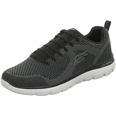 Imagem de Skechers Sport Summits-Brisbane Corrida Masculina, Preto/branco, 7.5