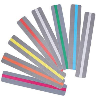 Imagem de Tiras de guia de leitura de 8 pe?as Guia de texto de destaque Colored Read Bookmark Highlight Bookmarks Tiras R¨¦gua de leitura de janela com sobreposi??es coloridas