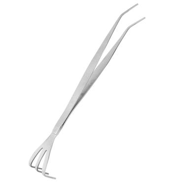 Imagem de Ancinho de raiz de aço inoxidável 2 em 1, 3 pinças soltas para árvore de bonsai, ferramenta para soltar solo