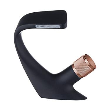 Imagem de Torneira preta torneiras de pia de banheiro misturador de água fria quente, guindaste montado no convés único furo torneira de banho com acabamento cromado, alça de rosa preta, China