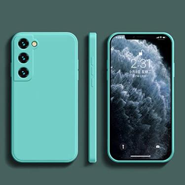 Imagem de Capa de telefone de silicone líquido para Samsung Galaxy S22 S21 S20 S10 Ultra Plus FE A73 A72 A71 A53 A52 A51 A33 A32 A31 4G 5G Capa, ciano claro, para Galaxy A52 4G 5G