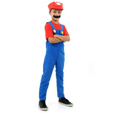 Imagem de Fantasia Mario Bros Infantil Luxo - Super Mario World G