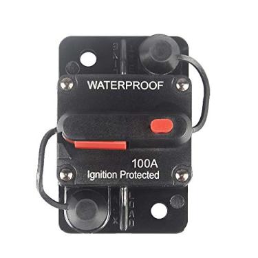 Imagem de WOHHOM Disjuntor de 100 Amp com reinicialização manual 12 V-36 V DC à prova d'água para carros de áudio Rv Marine Boat Truck Trolling Motors, alto-falante de carro 30 – 300 A, fusível reiniciável