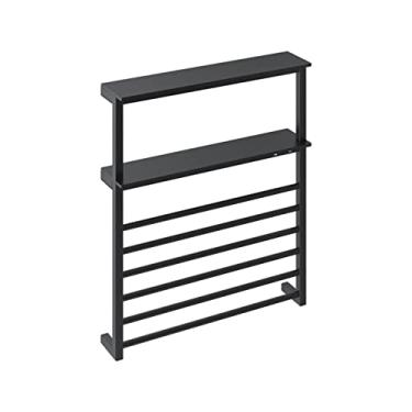 Imagem de Toalheiro de aquecimento elétrico rack de secagem inteligente barra de toalha de banheiro rack de banheiro, preto