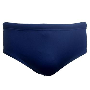 Imagem de Sunga Slip Lateral Média (10 cm) Pé na Água Marinho Helanca - H002