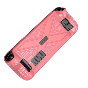 Imagem de MOOKEENONE Capa protetora de TPU (poliuretano termoplástico) macia à prova de choque para console de jogos Steam Deck