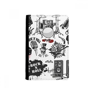 Imagem de Combinação de instrumentos musicais com estampa ilustrada, porta-passaporte, notecase Burse, carteira para cartão, Multicolorido.