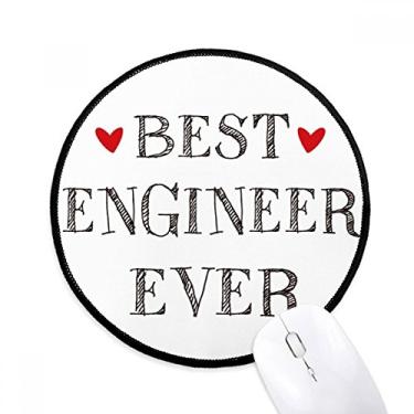 Imagem de DIYthinker Best Engineer Ever Quote Profissão Mouse Pad Desktop Office Tapete Redondo para Computador
