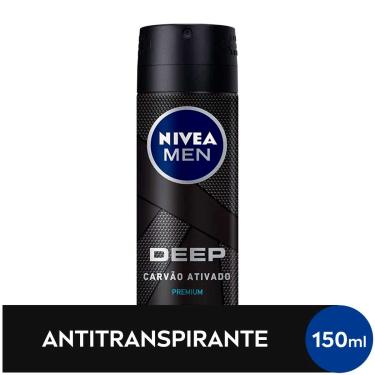 Imagem de Desodorante Aerosol Antitranspirante Nivea Men Deep Original Carvão Ativado 150ml 150ml