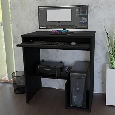 Imagem de Escrivaninha Computador 690x420 C/Suporte Cpu E Impressora (Preto)