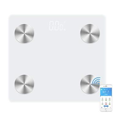 Imagem de medição inteligente de indicadores de corpo humano escala de peso bluetooth all-inclusive led escala de gordura corporal balança eletrônica de precisão para casa