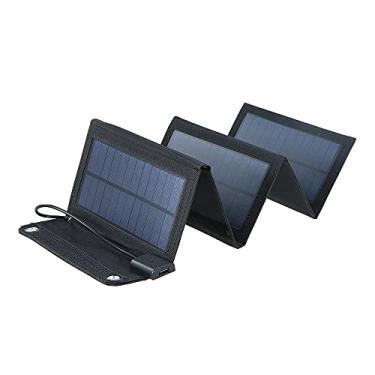 Imagem de Cucudy Carregador Solar de 20 W, Dobrável, Portátil, com 2 Portas USB