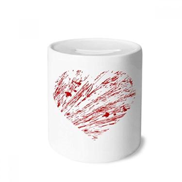Imagem de DIYthinker Caixa vermelha de cerâmica para guardar dinheiro no dia dos namorados para presente de cofrinho