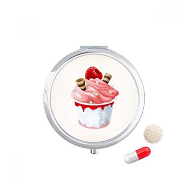 Imagem de Porta-comprimidos com sabor cereja rosa e sorvete doce, caixa de armazenamento de remédios