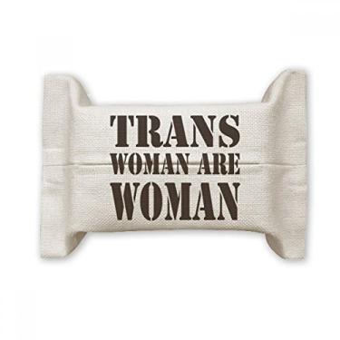 Imagem de Bolsa de linho de algodão Trans Woman Support LGBT Transgênero