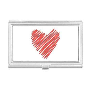 Imagem de Porta-cartões de visita com desenho de coração em grafite para dia dos namorados