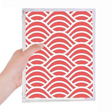 Imagem de Caderno de arte com ondas brancas e vermelhas japonesas diário de folhas soltas recarregável