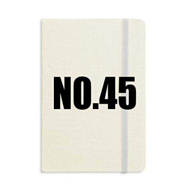 Imagem de Lucky No. 45 Caderno com nome de números, capa dura para diário clássico A5 presente