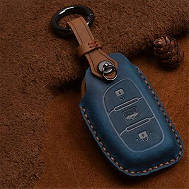 Imagem de TPHJRM Porta-chaves do porta-chaves do carro em couro, adequado para Hyundai iX20 I30 IX35 I40 Ix25 Tucson Verna Sonata porta-chaves do carro