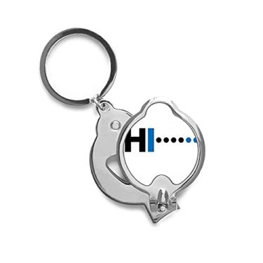 Imagem de Morse Code Hello Dot Line Expression Cortador de unhas de dedo Tesoura de aço inoxidável