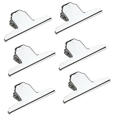 Imagem de Grampo de buldogue grande XMHF de 12,7 cm, clipe de arquivo de aço inoxidável prateado, clipes para pasta de dinheiro e grampos de metal para bolsa de alimentos, clipes de papel para Home Office School Paper Supplies, pacote com 6