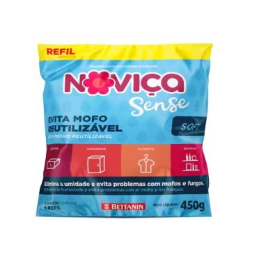 Imagem de Noviça - Evita Mofo Refil de 450g, Cor Branco com Azul, Noviça Sense