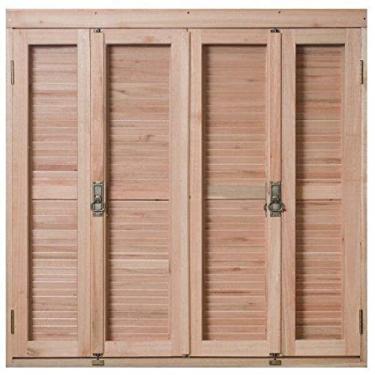 Imagem de Janela com Caixilhos Pantográficos para Vidros Inteiros e Venezianas Pantográficas Rondosul Natural